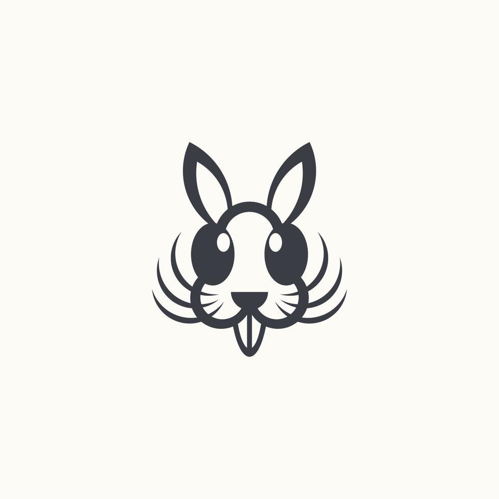 coniglio semplice logo vettore