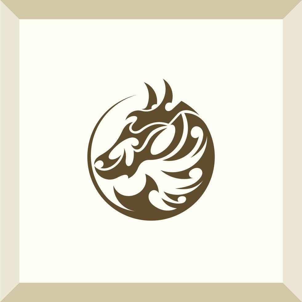 semplice cavallo logo vettore