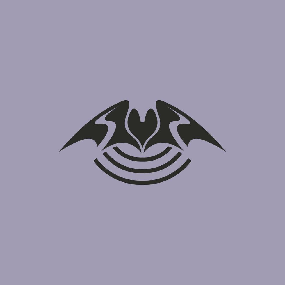 semplice pipistrello logo vettore