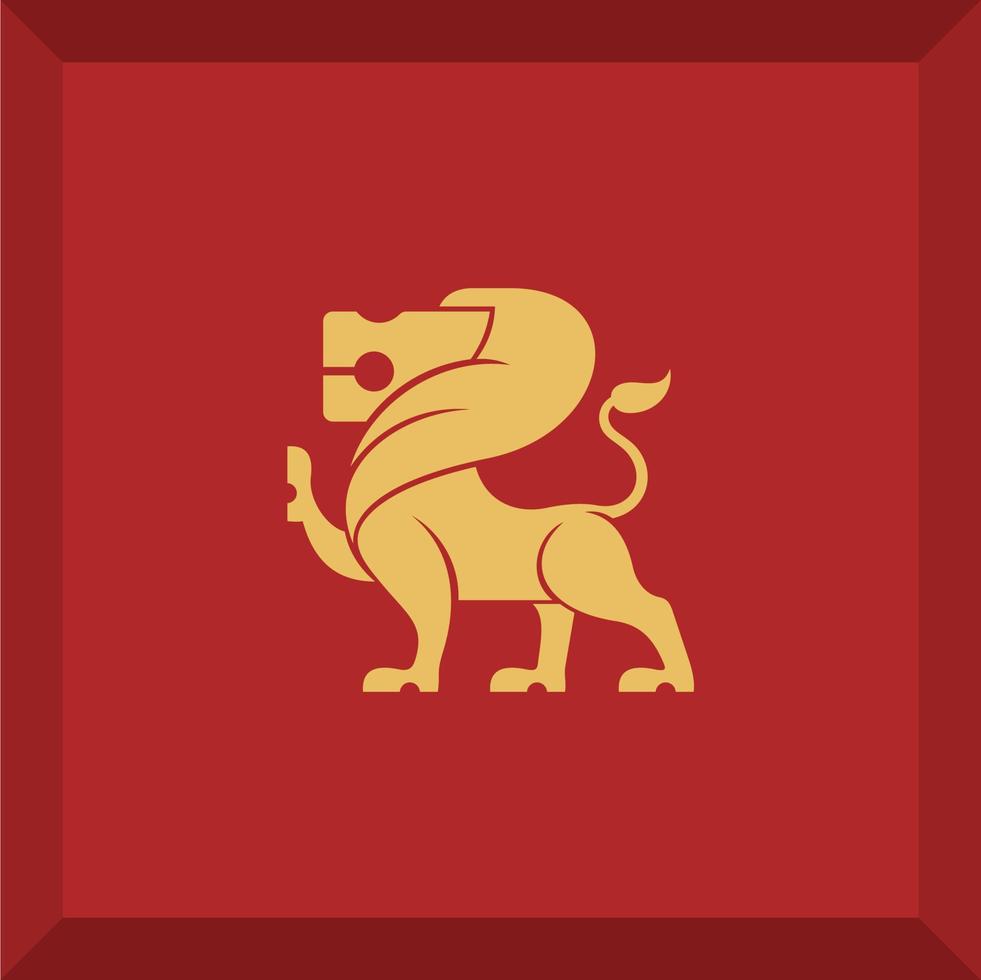 semplice logo del leone vettore