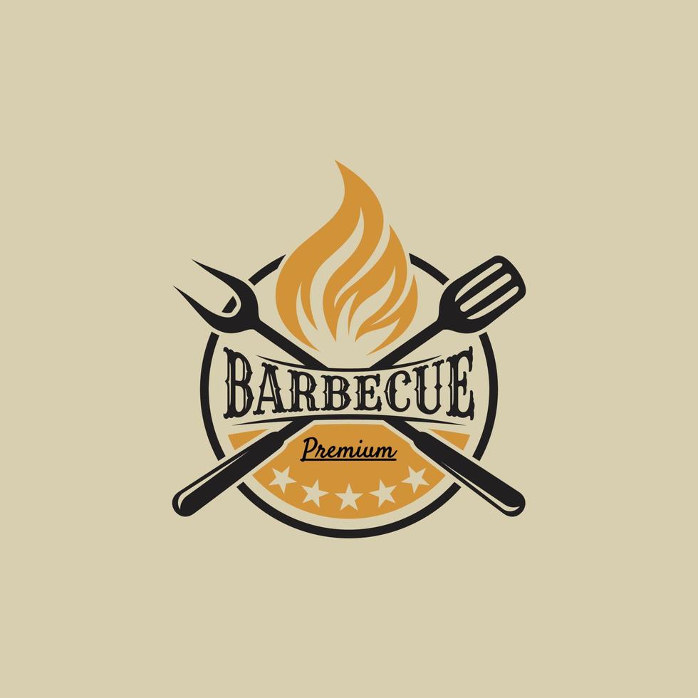 semplice barbecue logo vettore