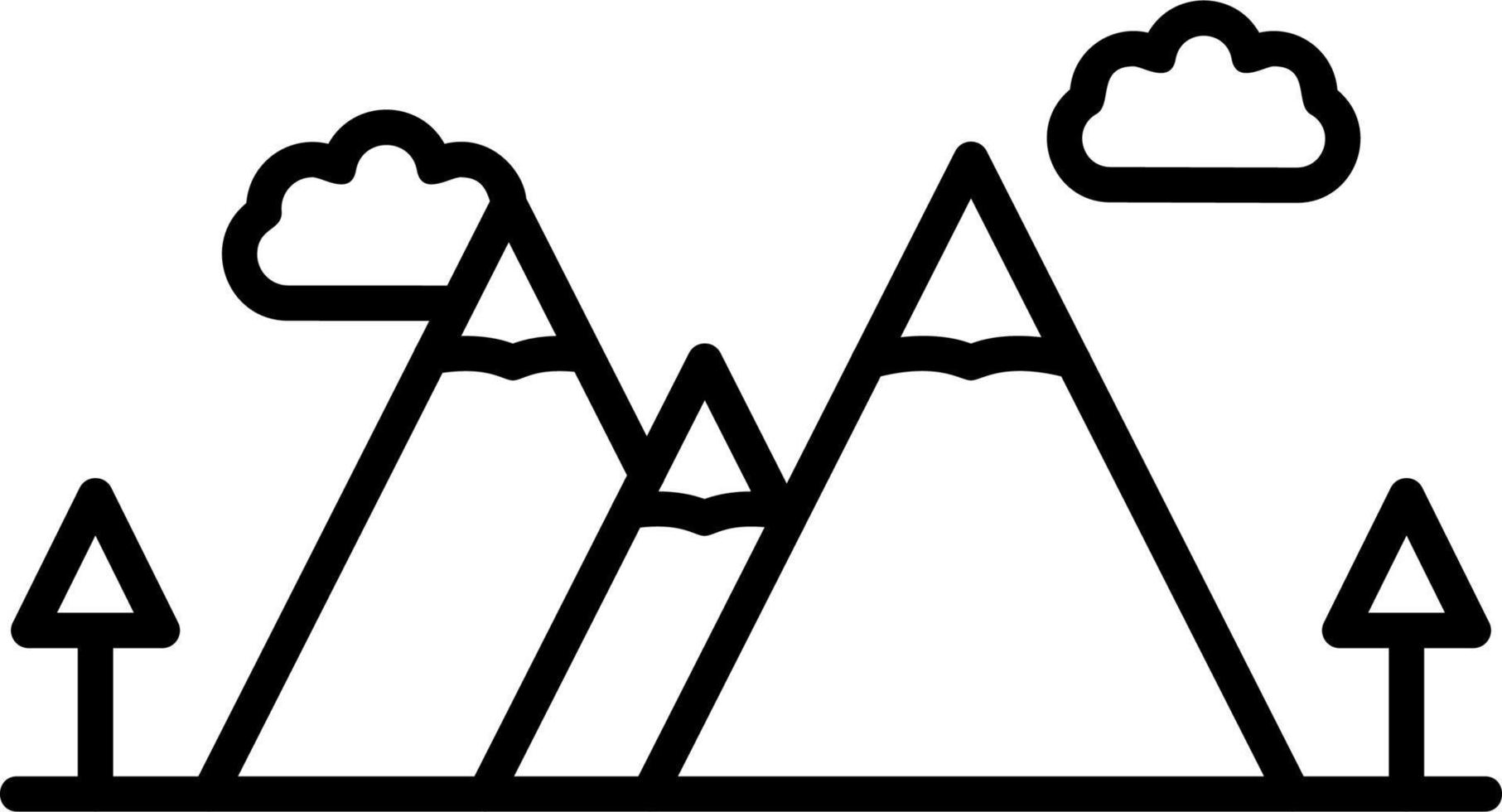 montagna cresta vettore icona