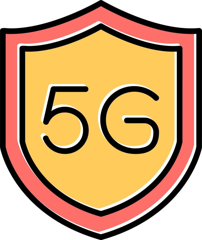 5g Internet protezione vettore icona