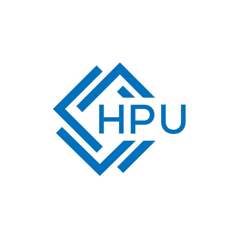 hpu lettera logo design su bianca sfondo. hpu creativo cerchio lettera logo concetto. hpu lettera design. vettore