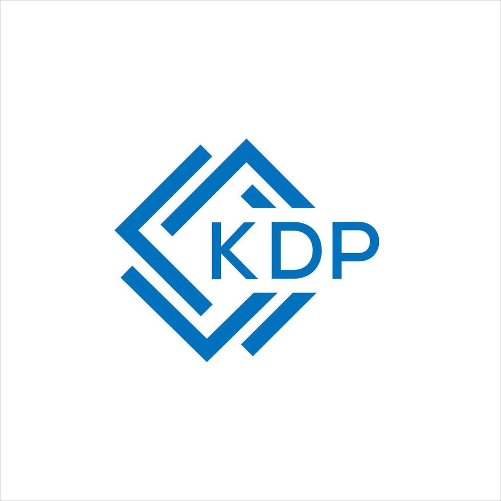 kdp lettera logo design su bianca sfondo. kdp creativo cerchio lettera logo concetto. kdp lettera design. vettore