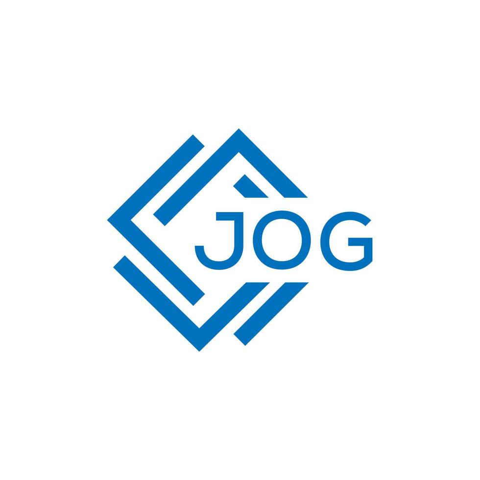 jog lettera logo design su nero sfondo. jog creativo cerchio lettera logo concetto. jog lettera design. vettore