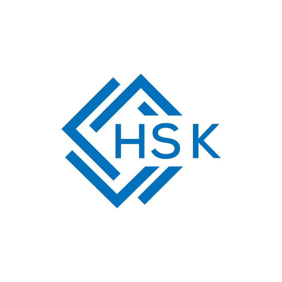 hsk creativo cerchio lettera logo concetto. hsk lettera design. vettore