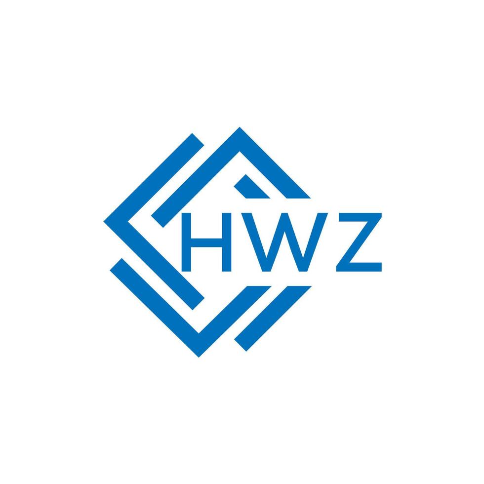 hwz lettera logo design su bianca sfondo. hwz creativo cerchio lettera logo concetto. hwz lettera design. vettore