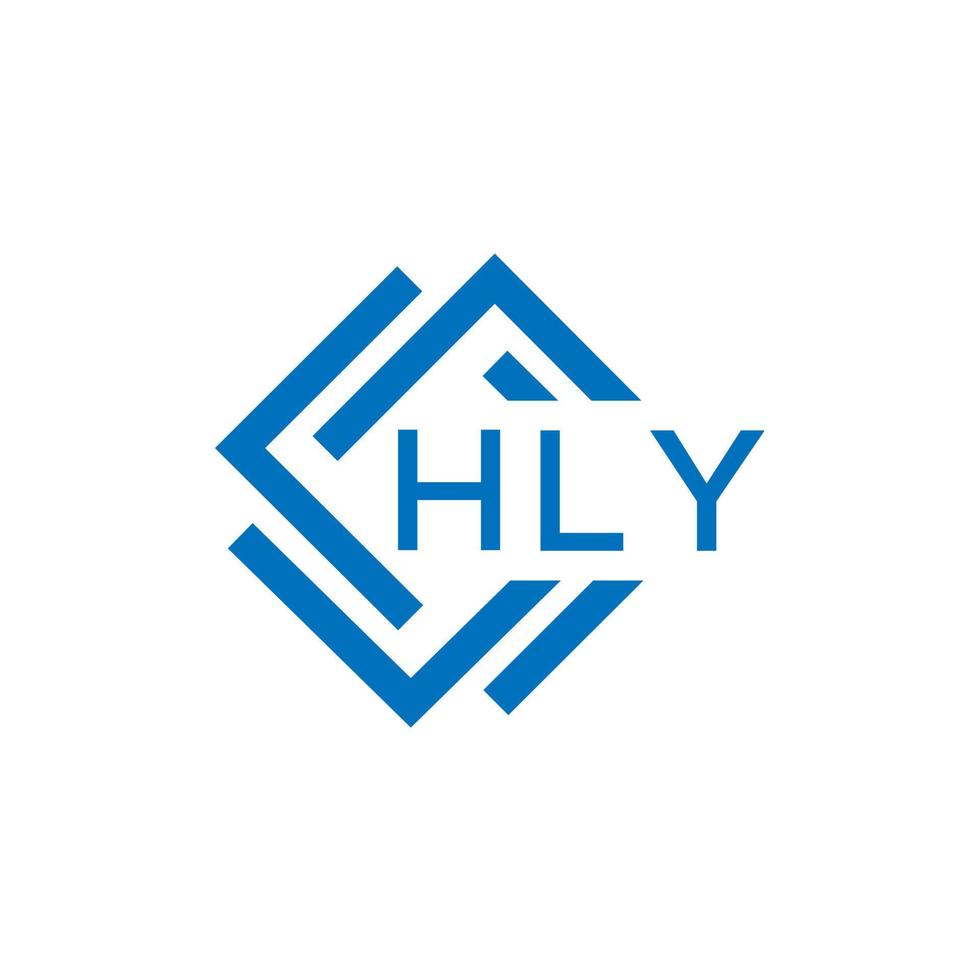 hly lettera logo design su bianca sfondo. hly creativo cerchio lettera logo concetto. hly lettera design. vettore