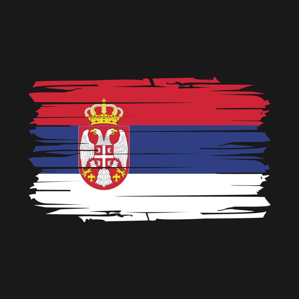 Serbia bandiera spazzola vettore