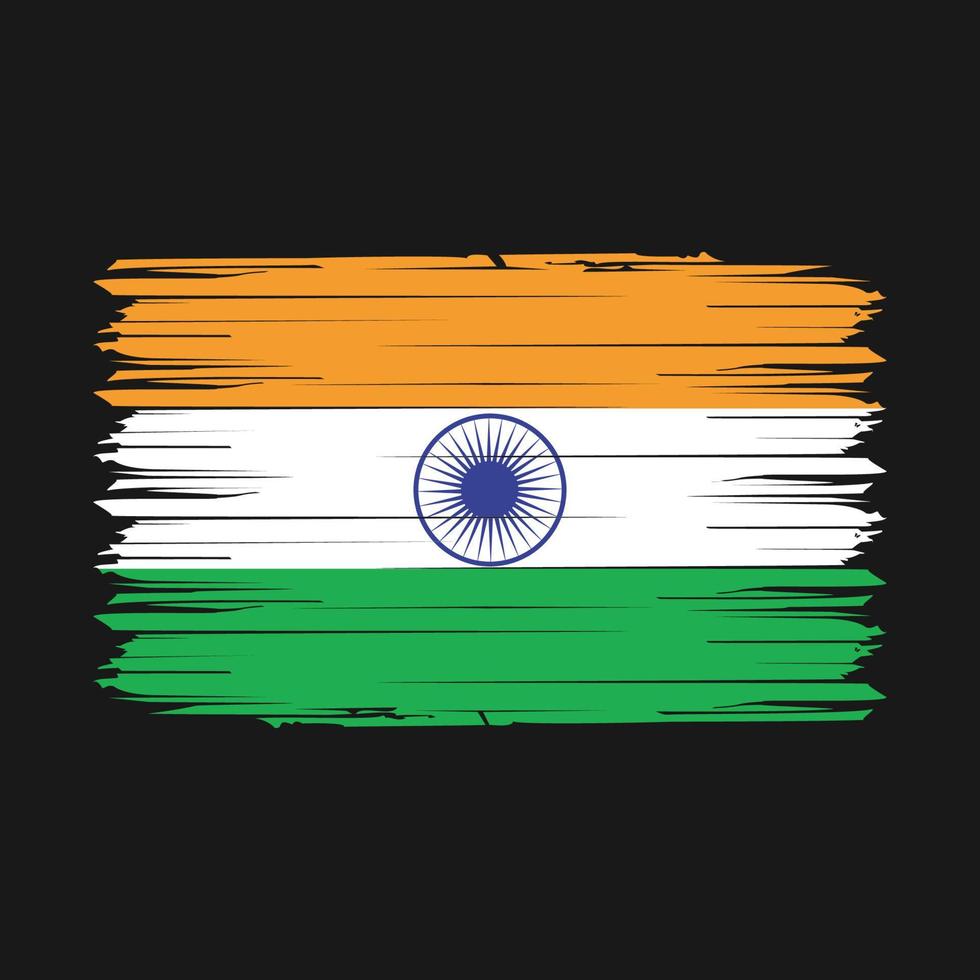illustrazione di vettore della spazzola della bandiera dell'india