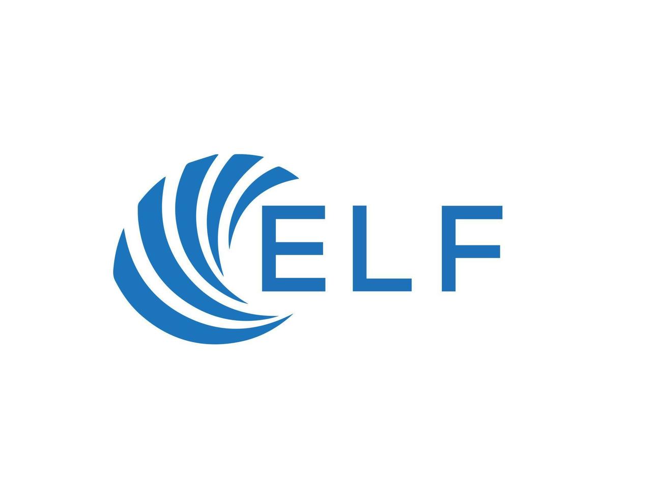 elfo lettera logo design su bianca sfondo. elfo creativo cerchio lettera logo concetto. elfo lettera design. vettore