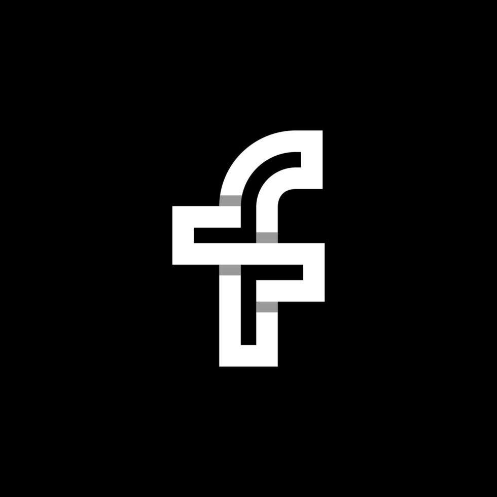 lettera f monogramma moderno logo vettore