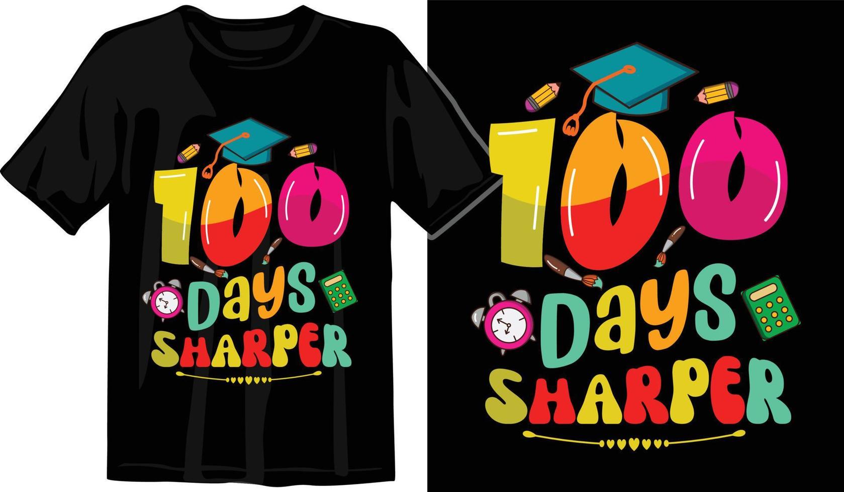 100 ° giorni di scuola, centinaio giorni t camicia disegno, 100 ° giorni celebrazione t camicia vettore