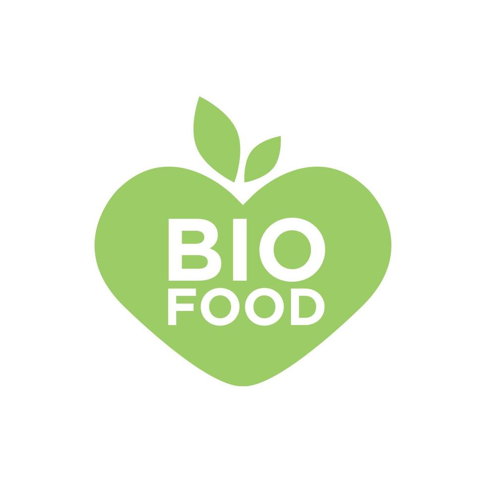 bio cibo vettore logo design