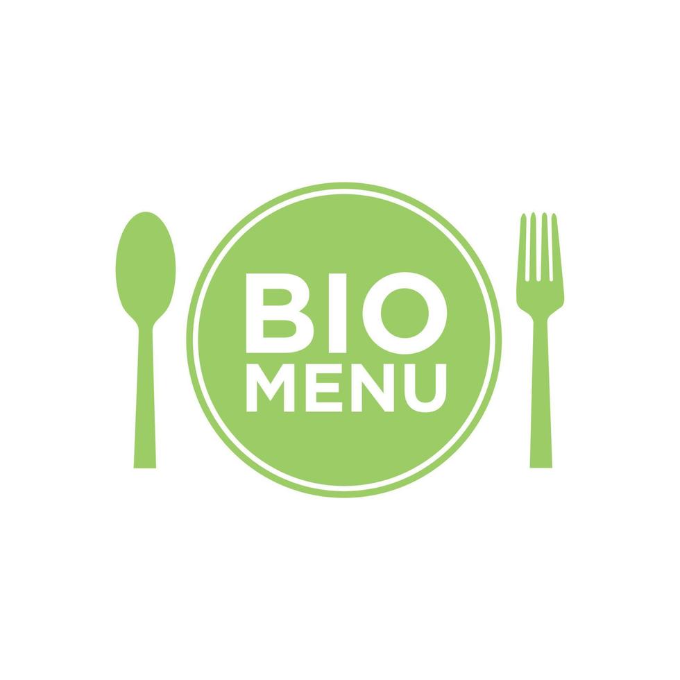 bio menù vettore logo design