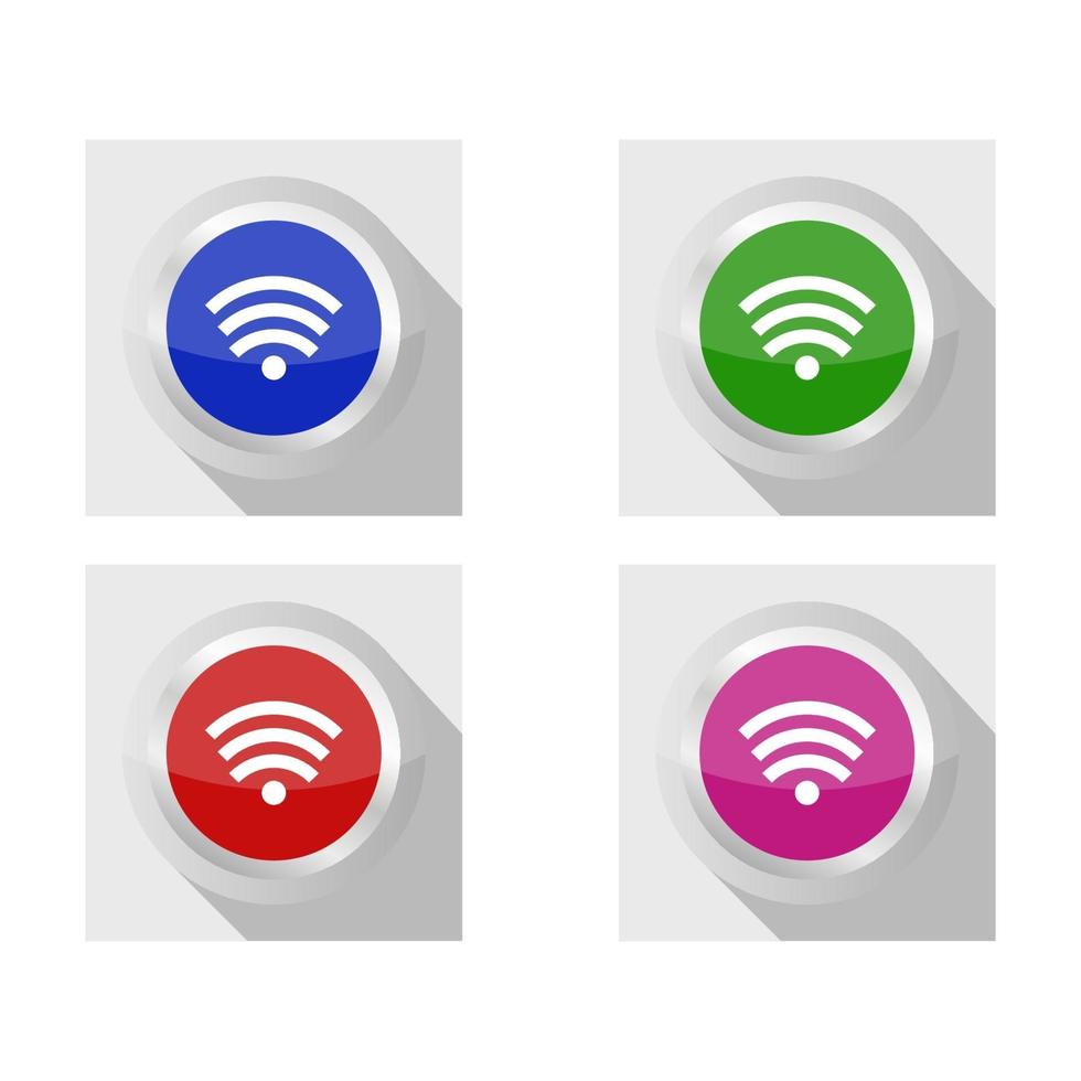 wifi impostato su sfondo bianco vettore