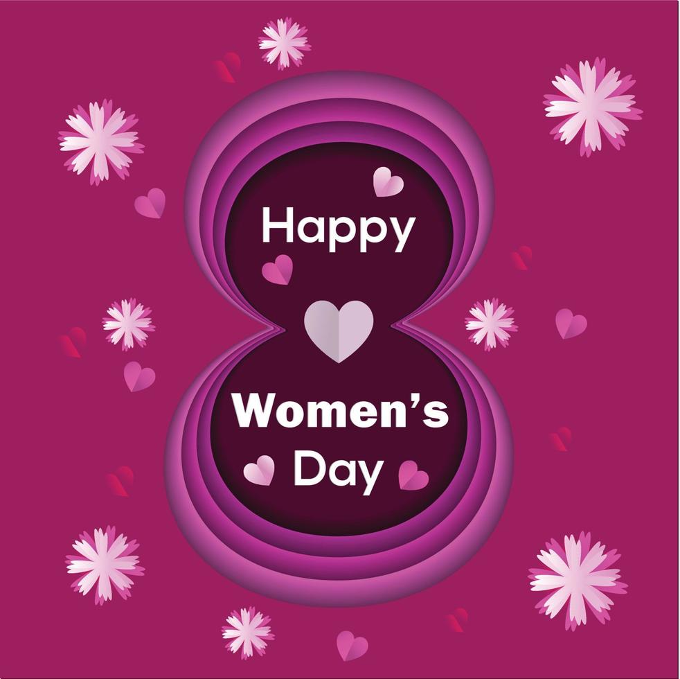 contento Da donna giorno desiderio carta, sociale inviare, 8 marzo internazionale Da donna giorno inviare carta vettore
