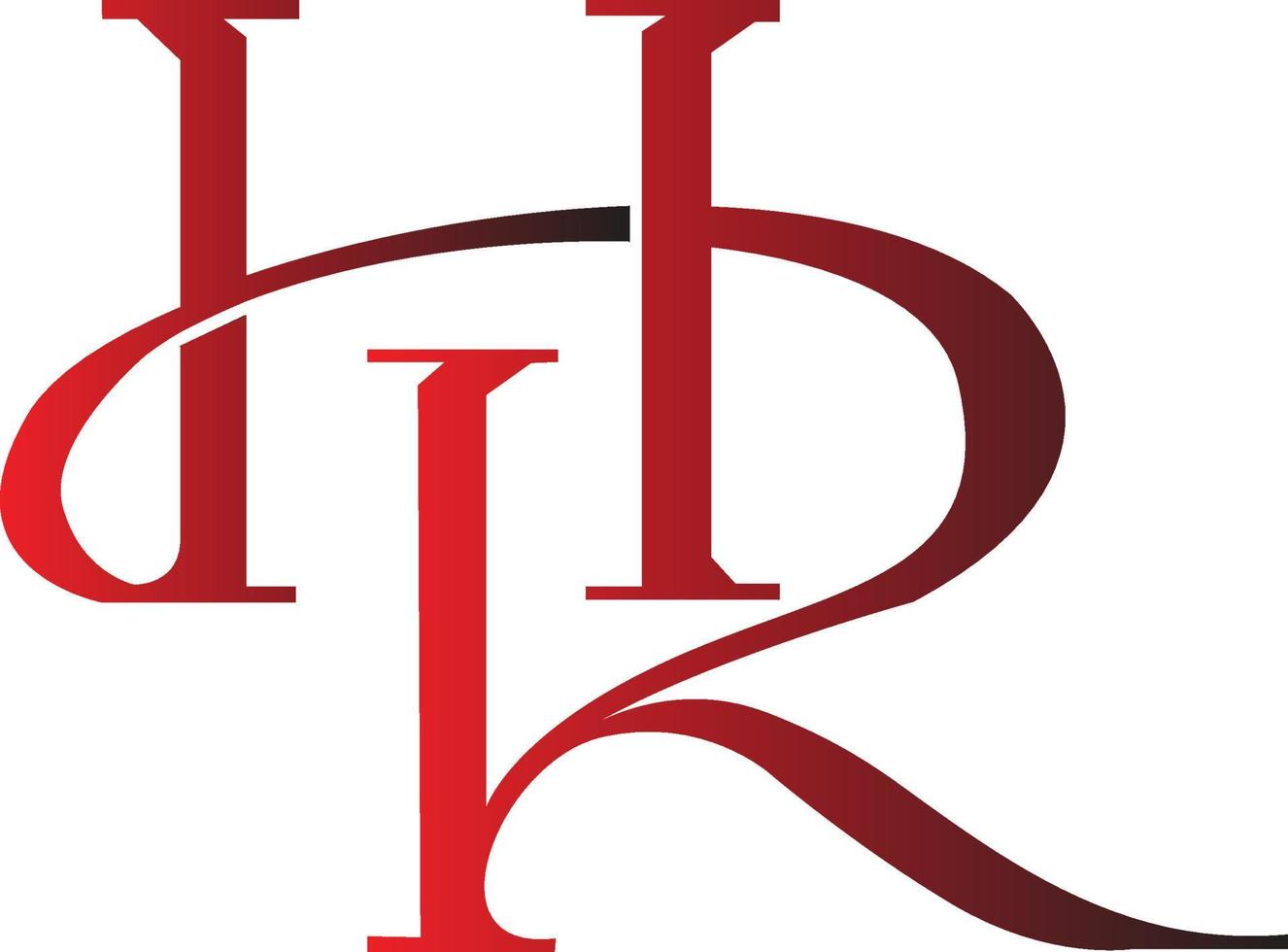 hr lettere logo vettore file
