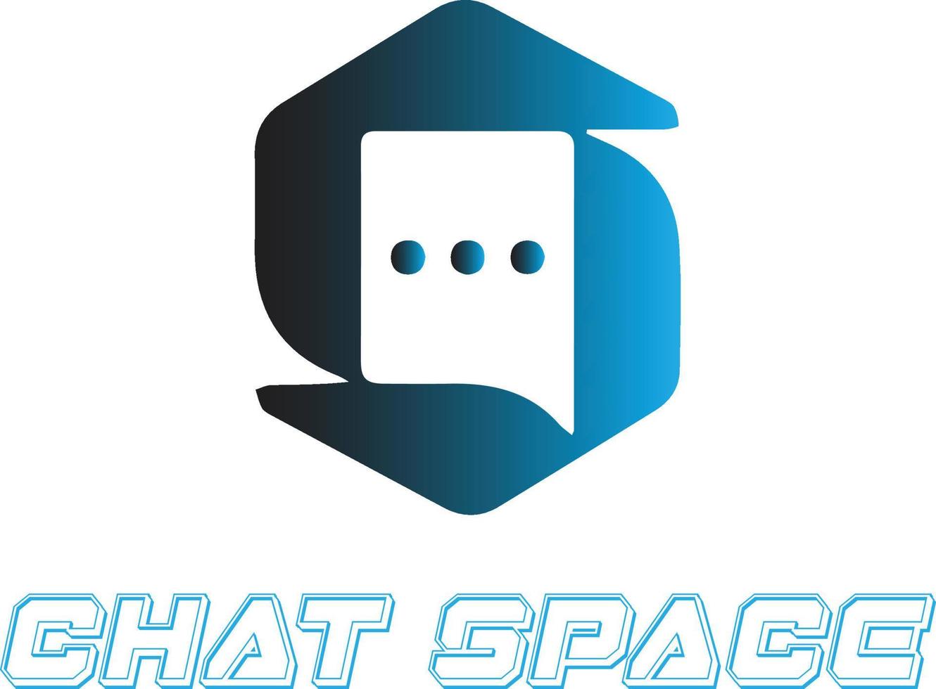 Chiacchierare spazio logo vettore file