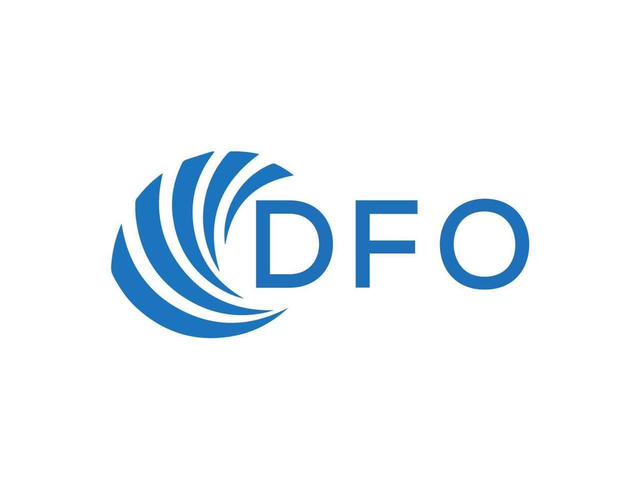 dfo lettera logo design su bianca sfondo. dfo creativo cerchio lettera logo concetto. dfo lettera design. vettore