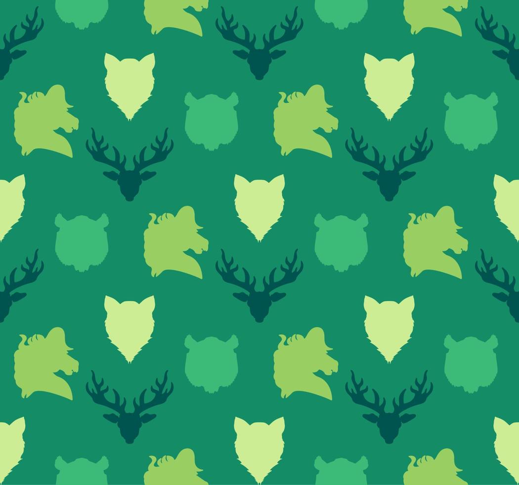 seamless pattern di fauna selvatica vettore