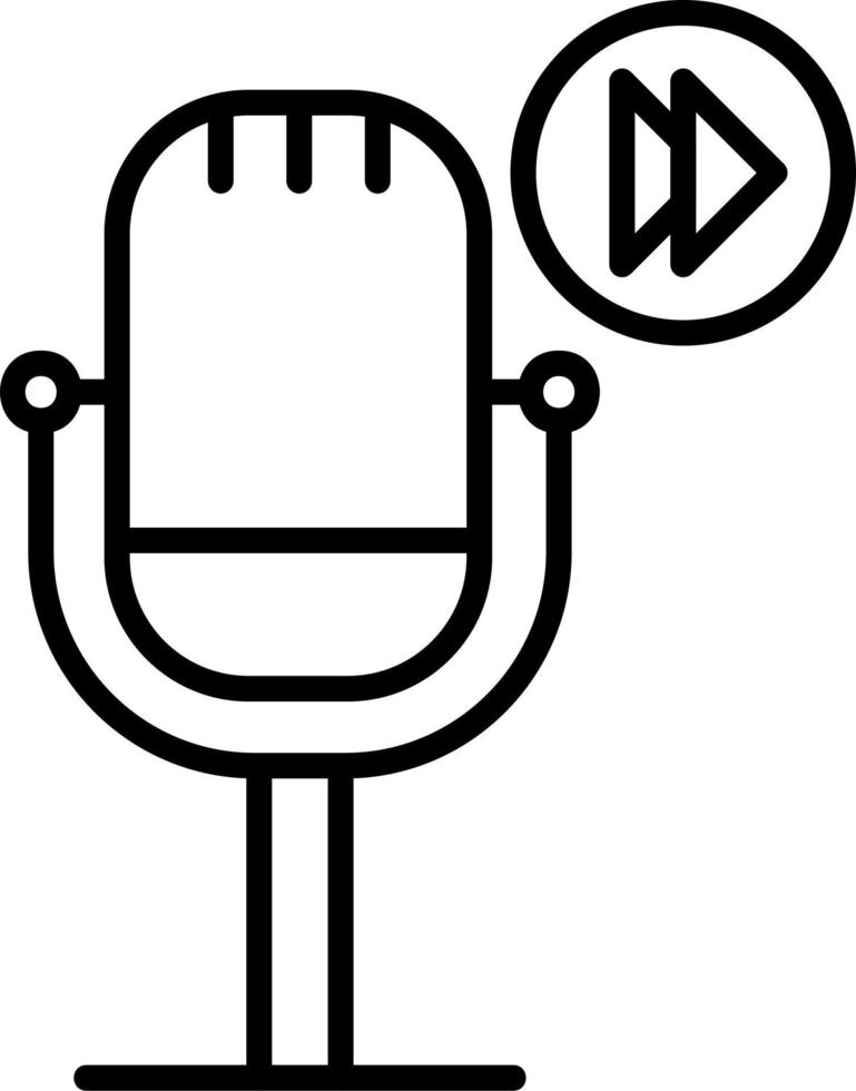 Podcast veloce inoltrare vettore icona
