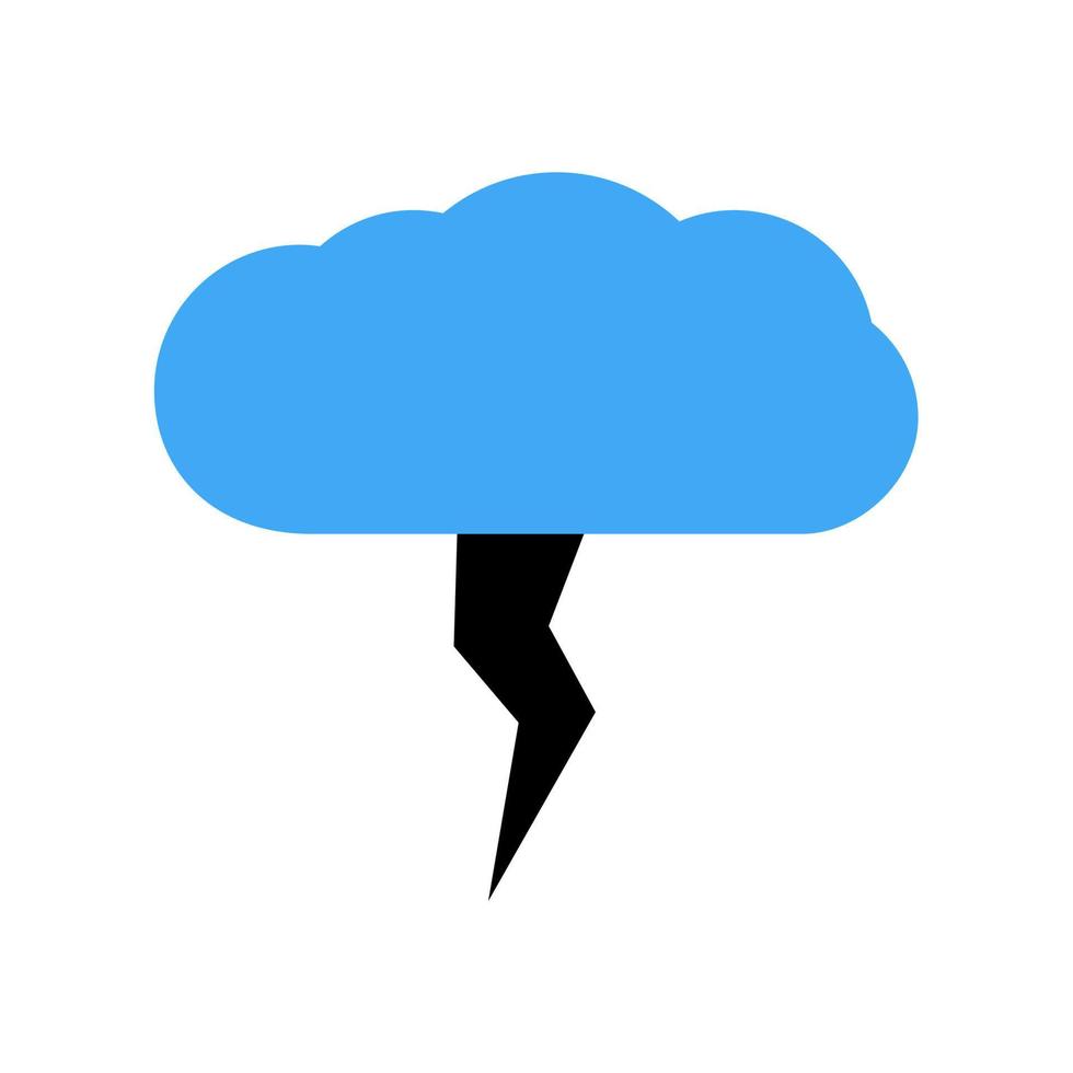 un' nube con un' temporale. vettore illustrazione.