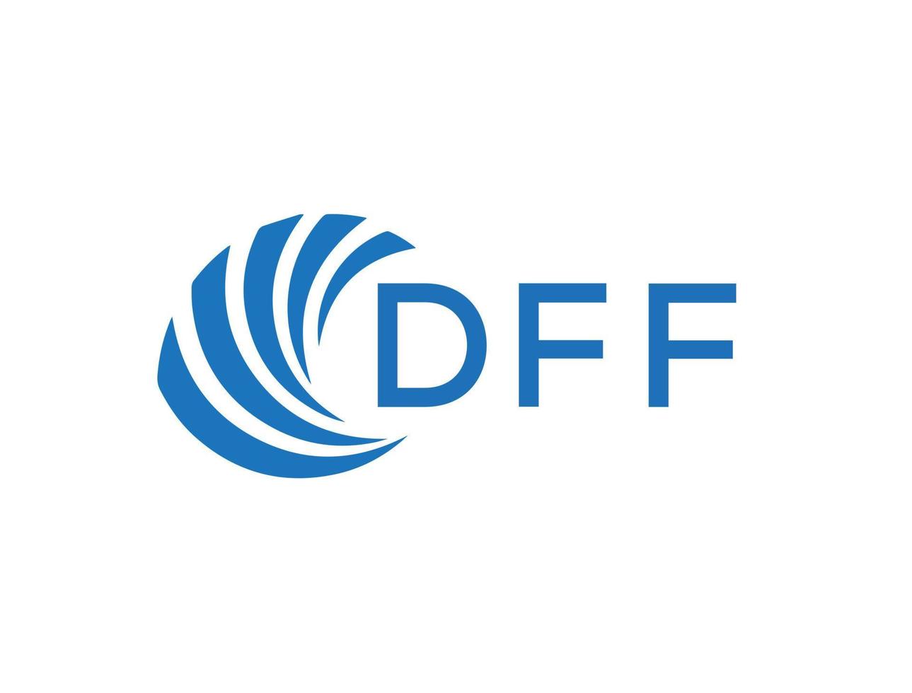 dff lettera logo design su bianca sfondo. dff creativo cerchio lettera logo concetto. dff lettera design. vettore