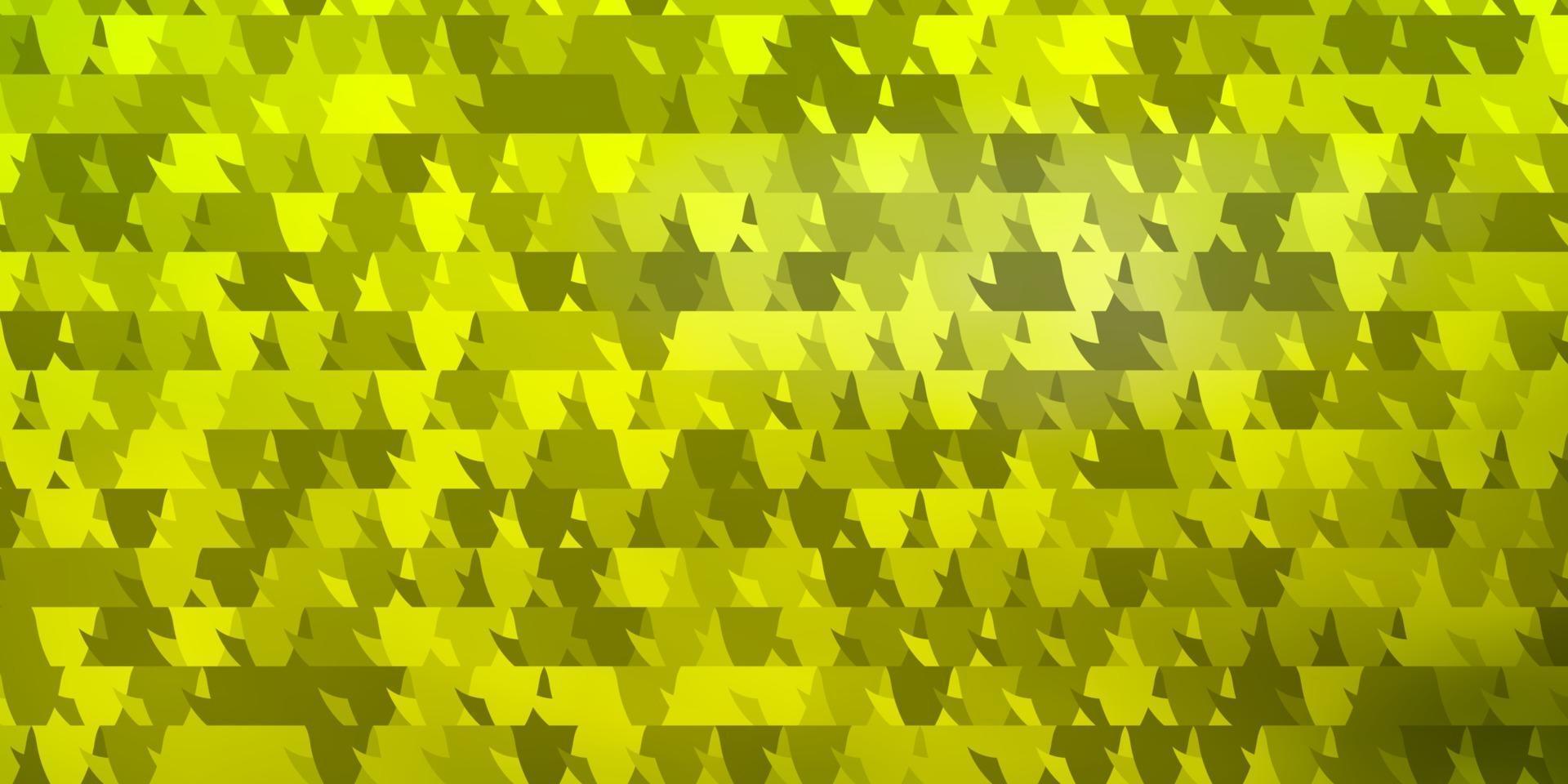 trama vettoriale verde chiaro, giallo con stile triangolare.