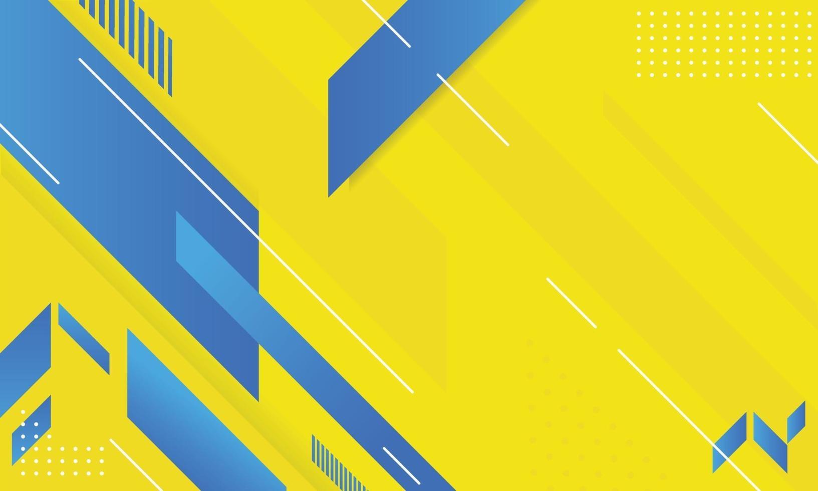 sfondo geometrico astratto moderno giallo e blu vettore