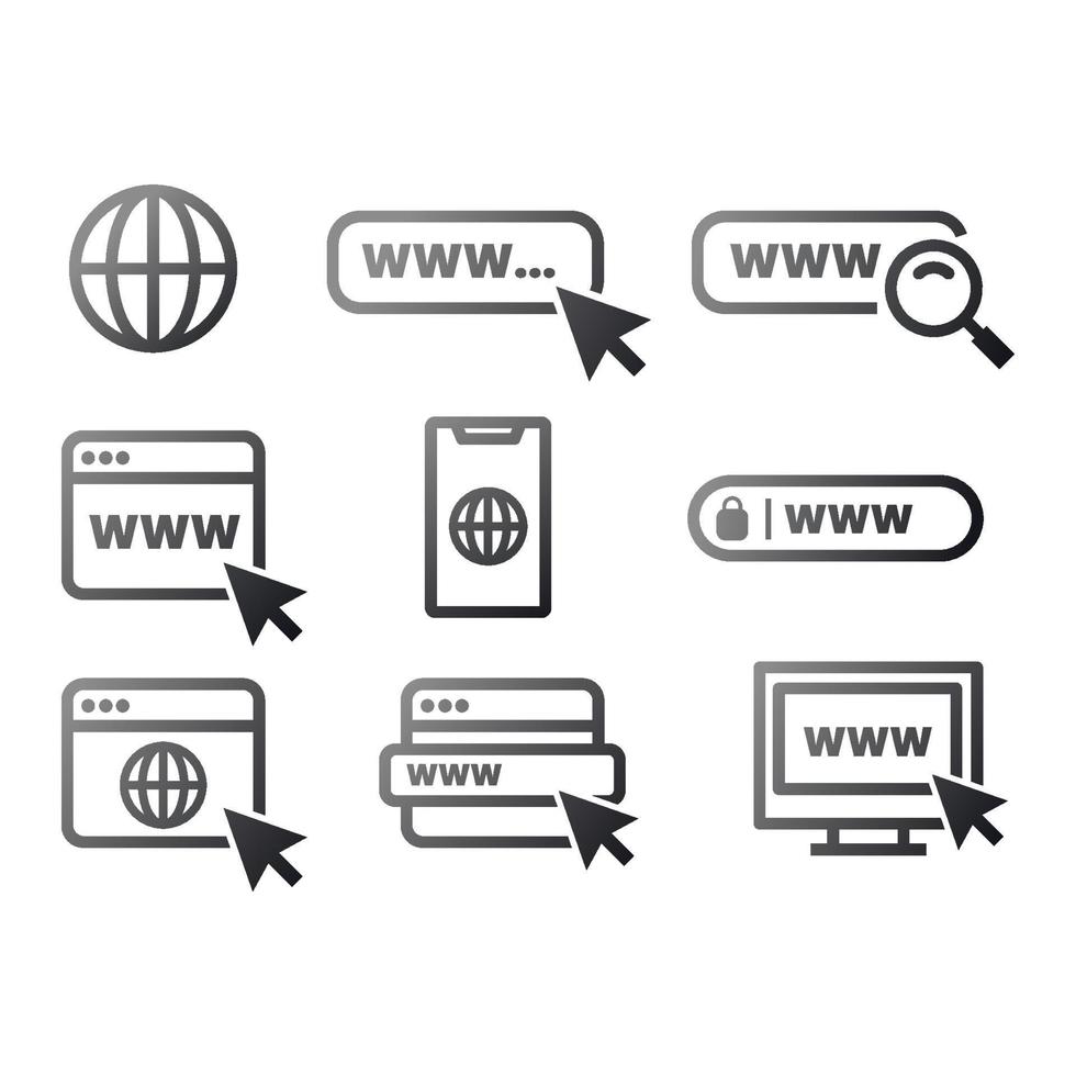 www icona design per il web vettore