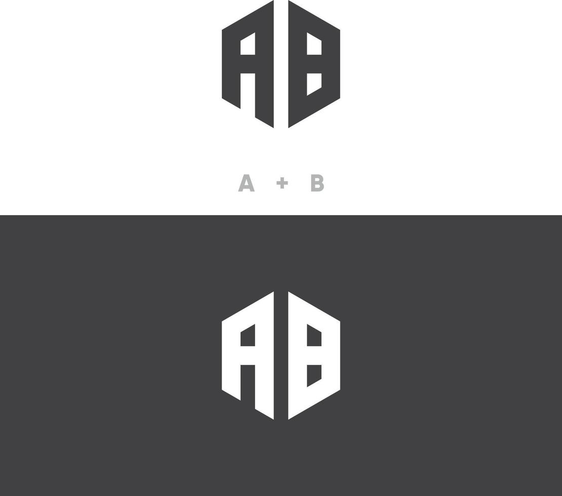 alfabeto lettera icona logo ab, lettera logo vettore