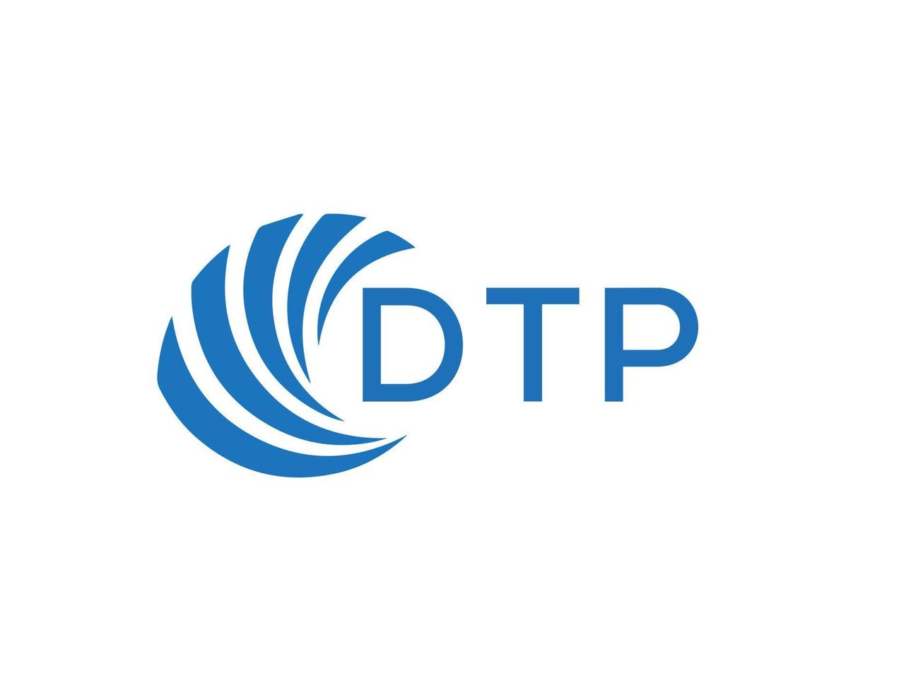 dtp lettera logo design su bianca sfondo. dtp creativo cerchio lettera logo concetto. dtp lettera design. vettore