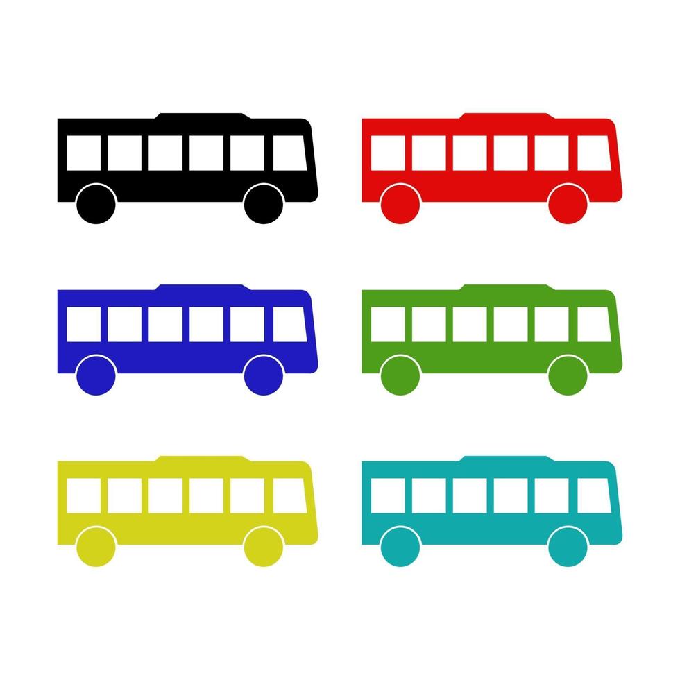 autobus su sfondo bianco vettore