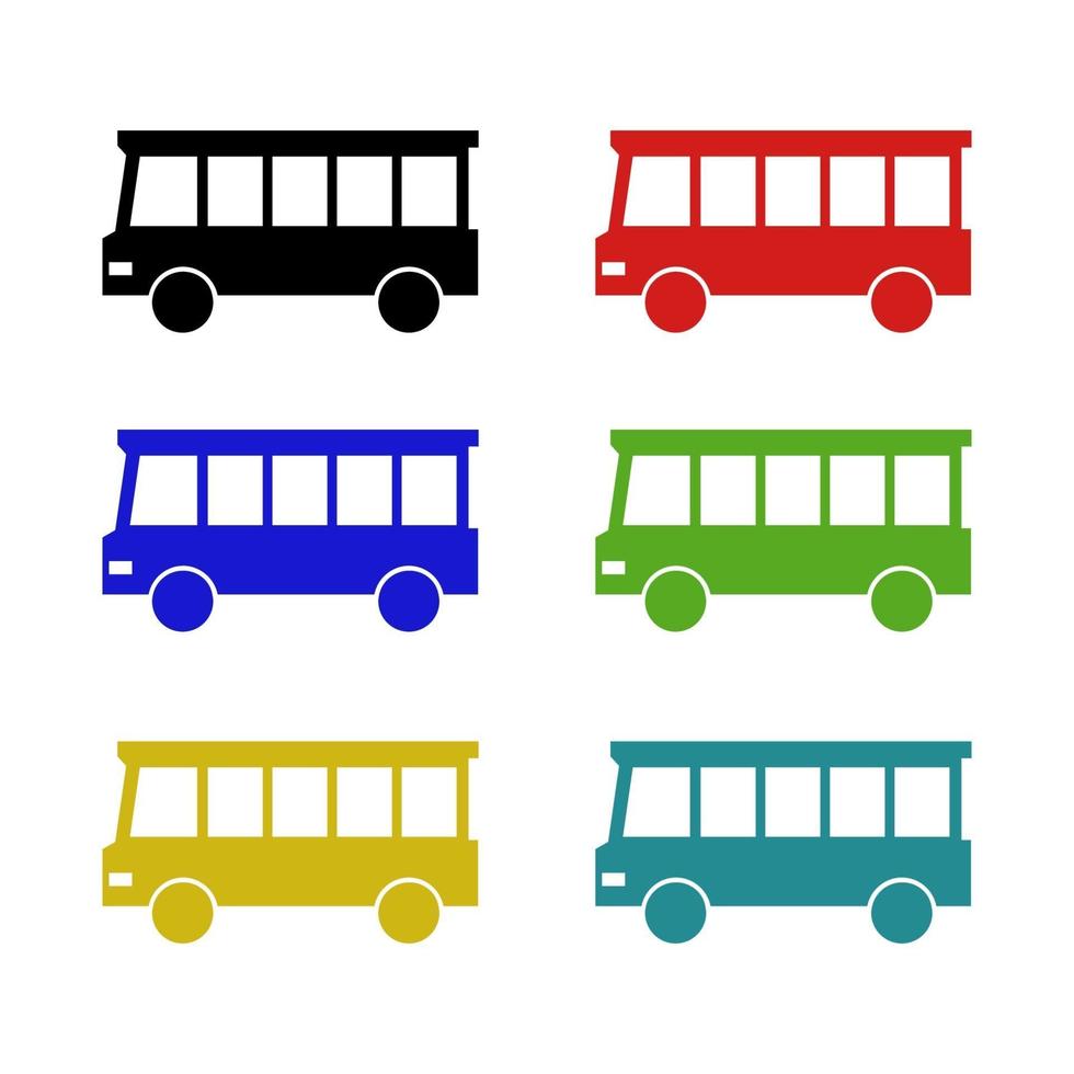 autobus su sfondo bianco vettore