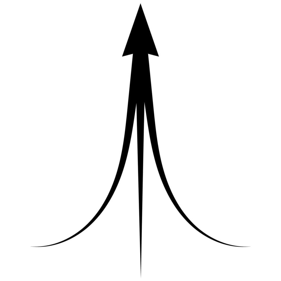 su freccia valutazione salire cartello, triplicare coda razzo tendenza aumentare azione illustrazione vettore