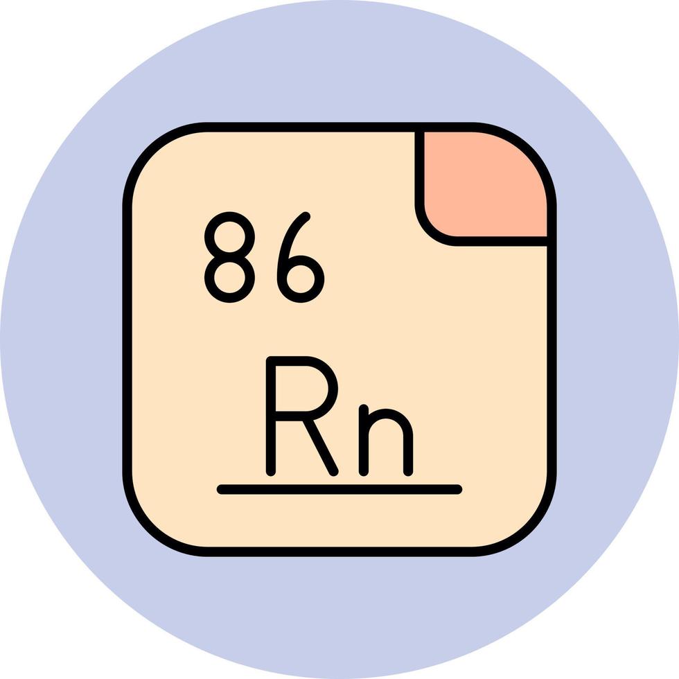 radon vettore icona