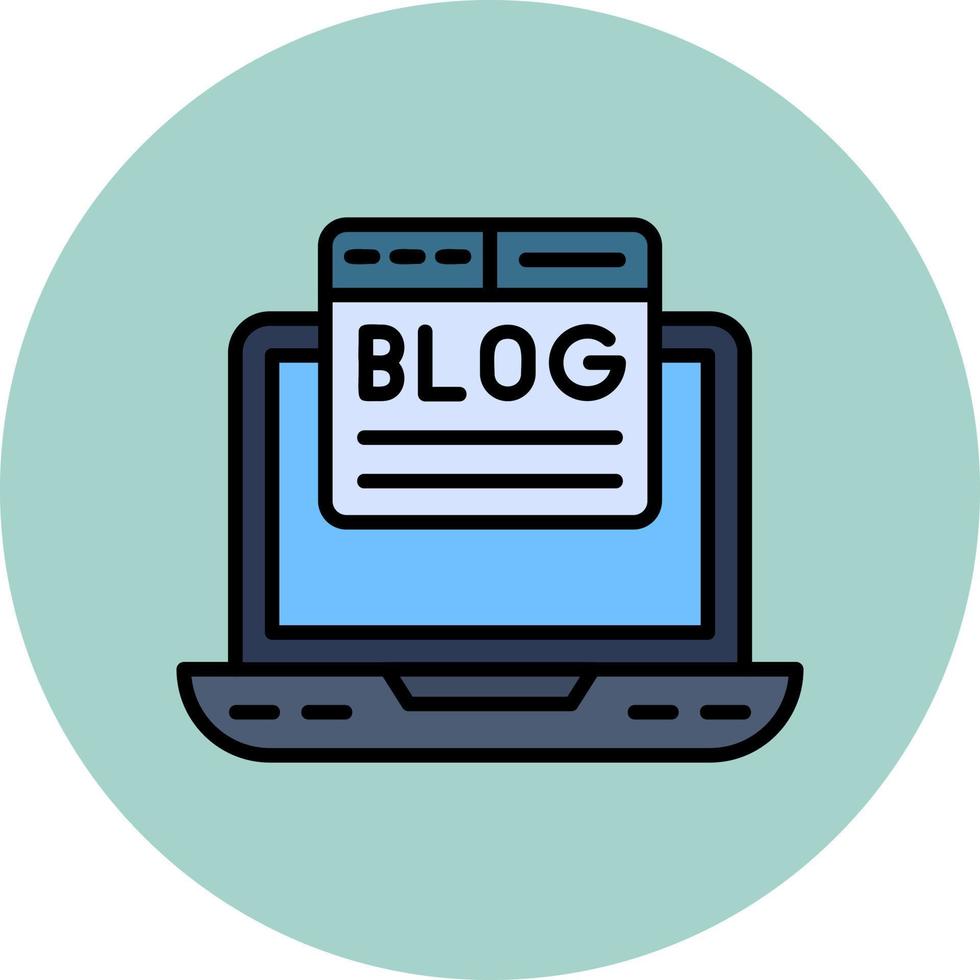 icona del vettore di blogging