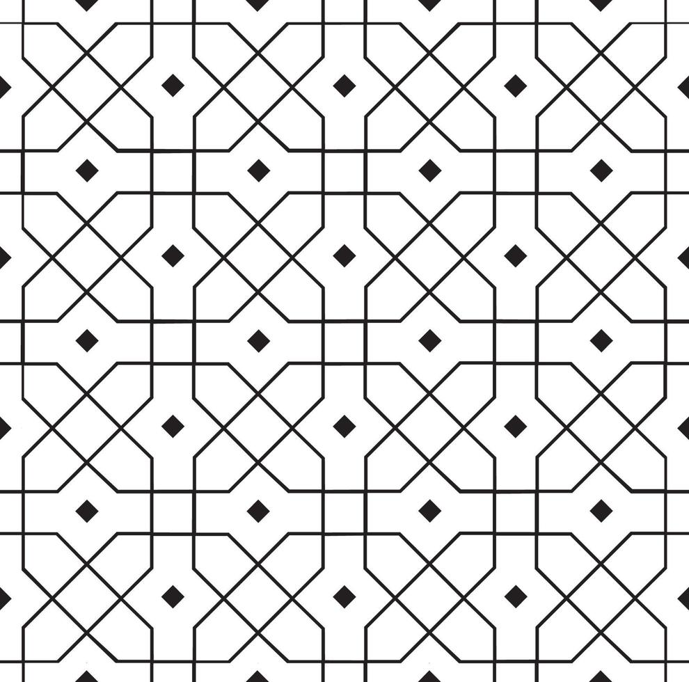 arabesco linea arabo senza soluzione di continuità modello. mosaico geometrico ornamentale fondale nel asiatico interiordecor stile vettore