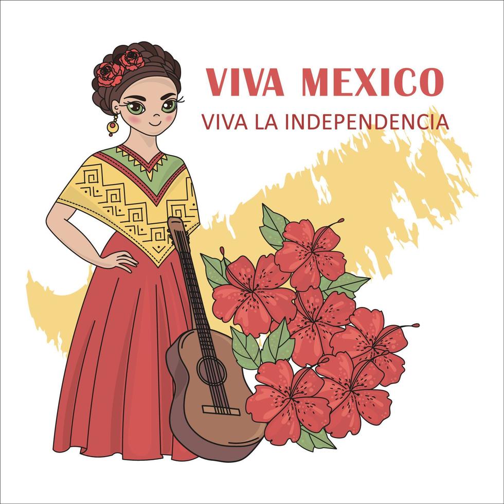 Viva Messico vacanza di nazione cartone animato vettore illustrazione impostato