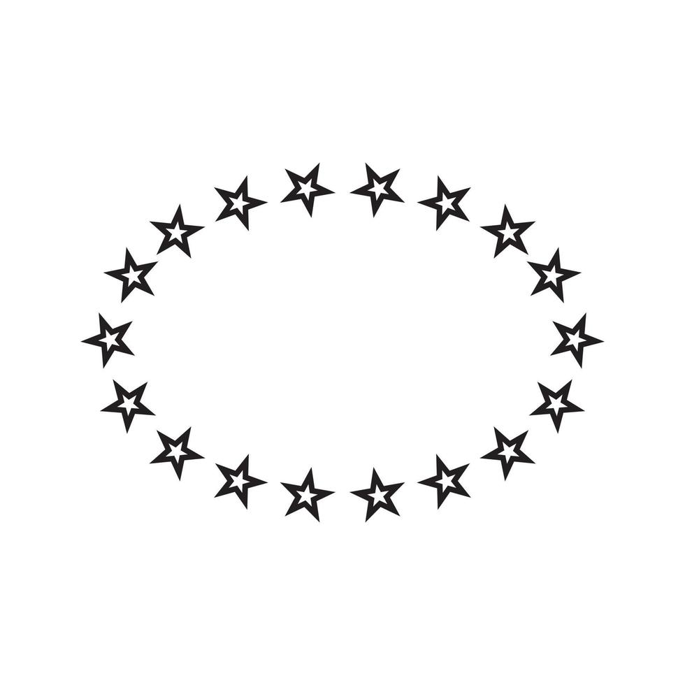linea icona stellato vettore illustrazione su bianca sfondo.