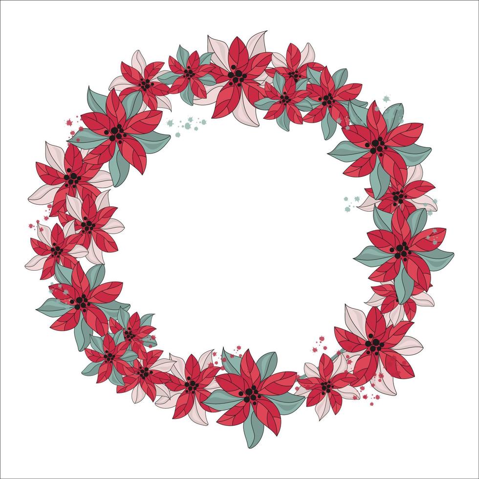 rosso ghirlanda nozze floreale decorazione vettore illustrazione impostato