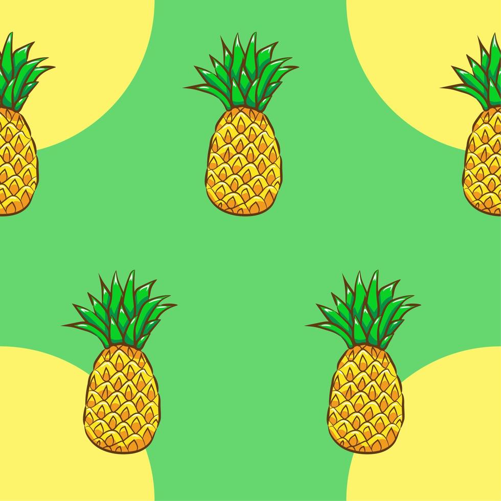 ananas modello sfondo senza soluzione di continuità vettore