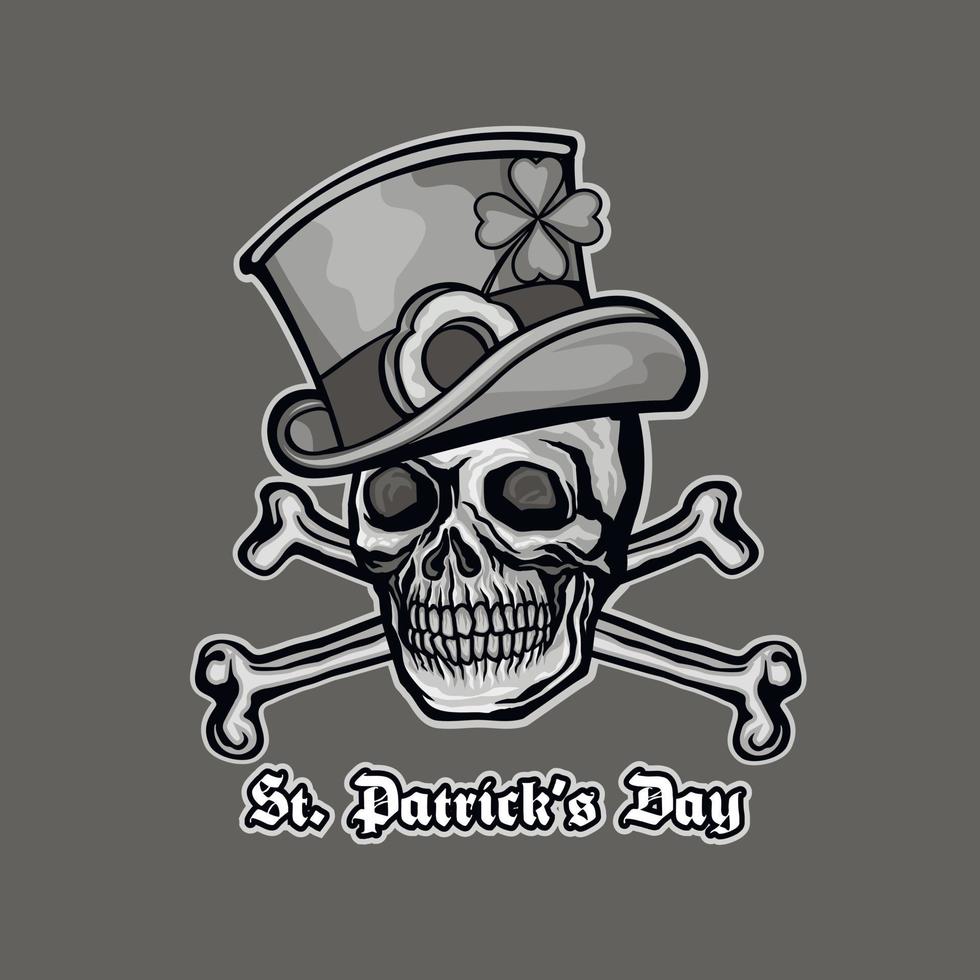 st. patrick cranio, grunge Vintage ▾ design t camicie vettore