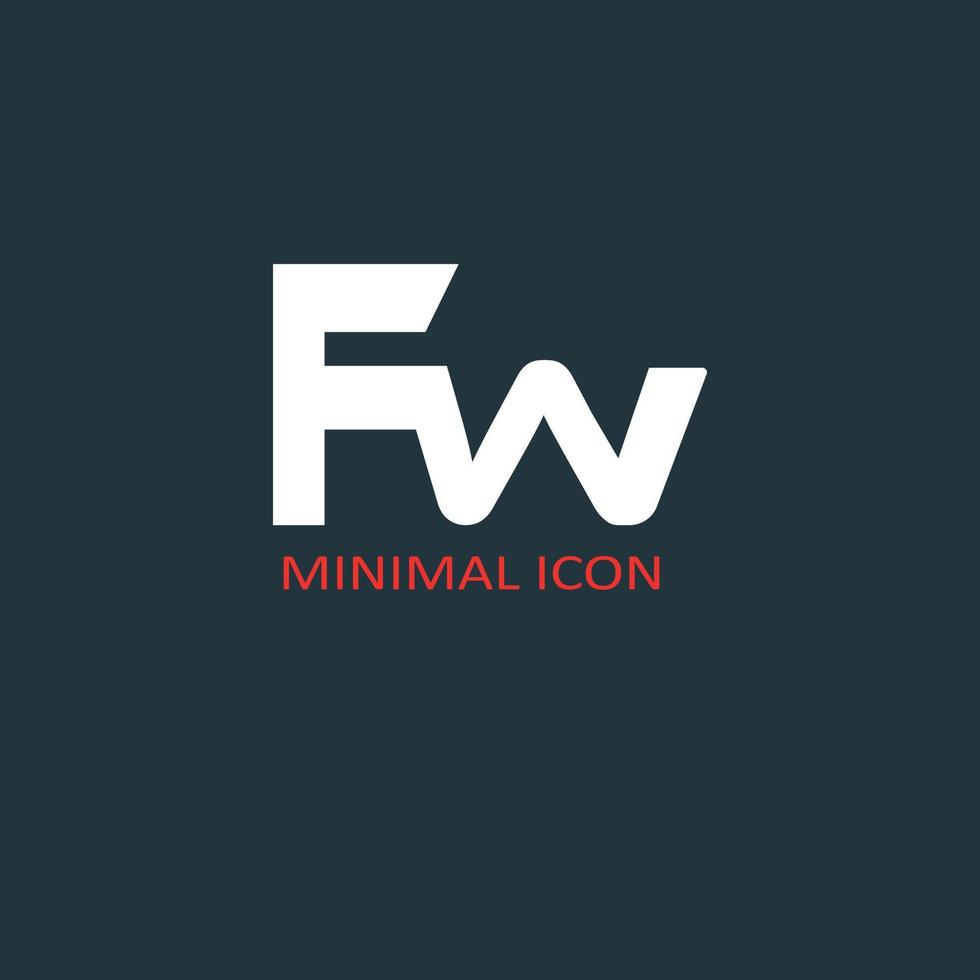 fw tipografia icona logo design vettore