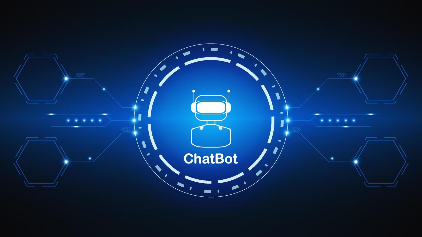 chatbot ai artificiale intelligenza tecnologia hitech concetto. chatbot applicazione inteligente bot, Aperto ai, linea, tecnologia astratto, vettore. design per chattare, ragnatela striscione, sfondo, trasformazione. vettore