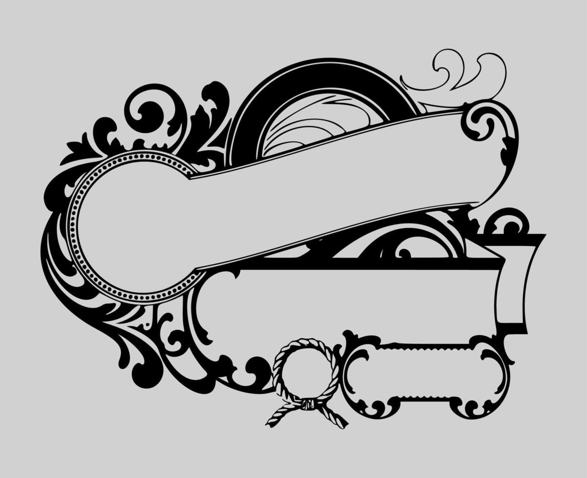 telaio e confine Vintage ▾ stile. calligrafico ornamento impostare. Vintage ▾ decorazioni. vettore isolato illustrazione.