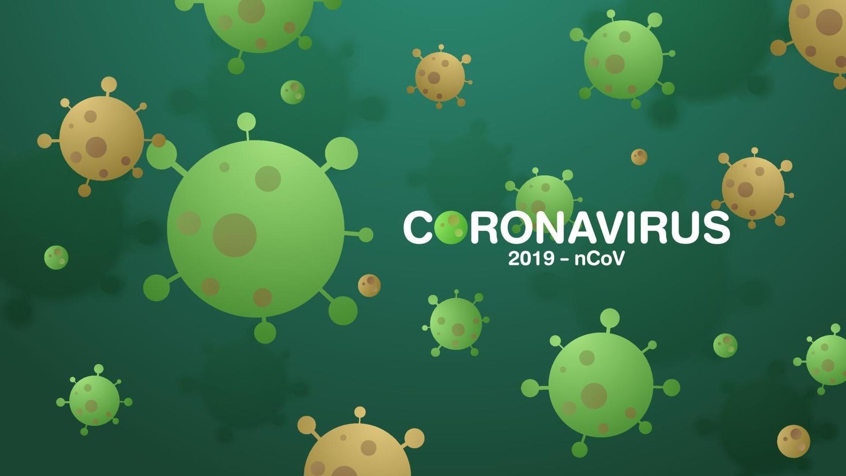 coronavirus 2019-ncov e sfondo del virus. vettore