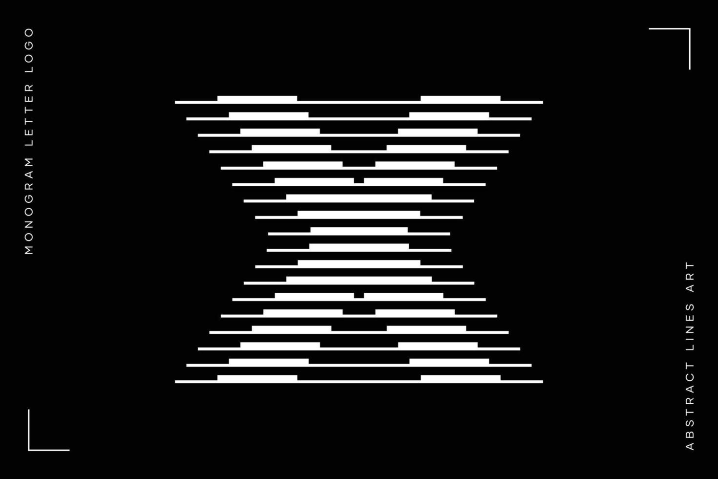 monogramma logo lettera X Linee astratto moderno arte vettore
